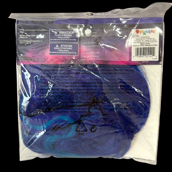 Disney Disguise DESCENDANTS 3 MAL WIG CHILD Purple Halloween Costume NEW - Picture 2 of 5